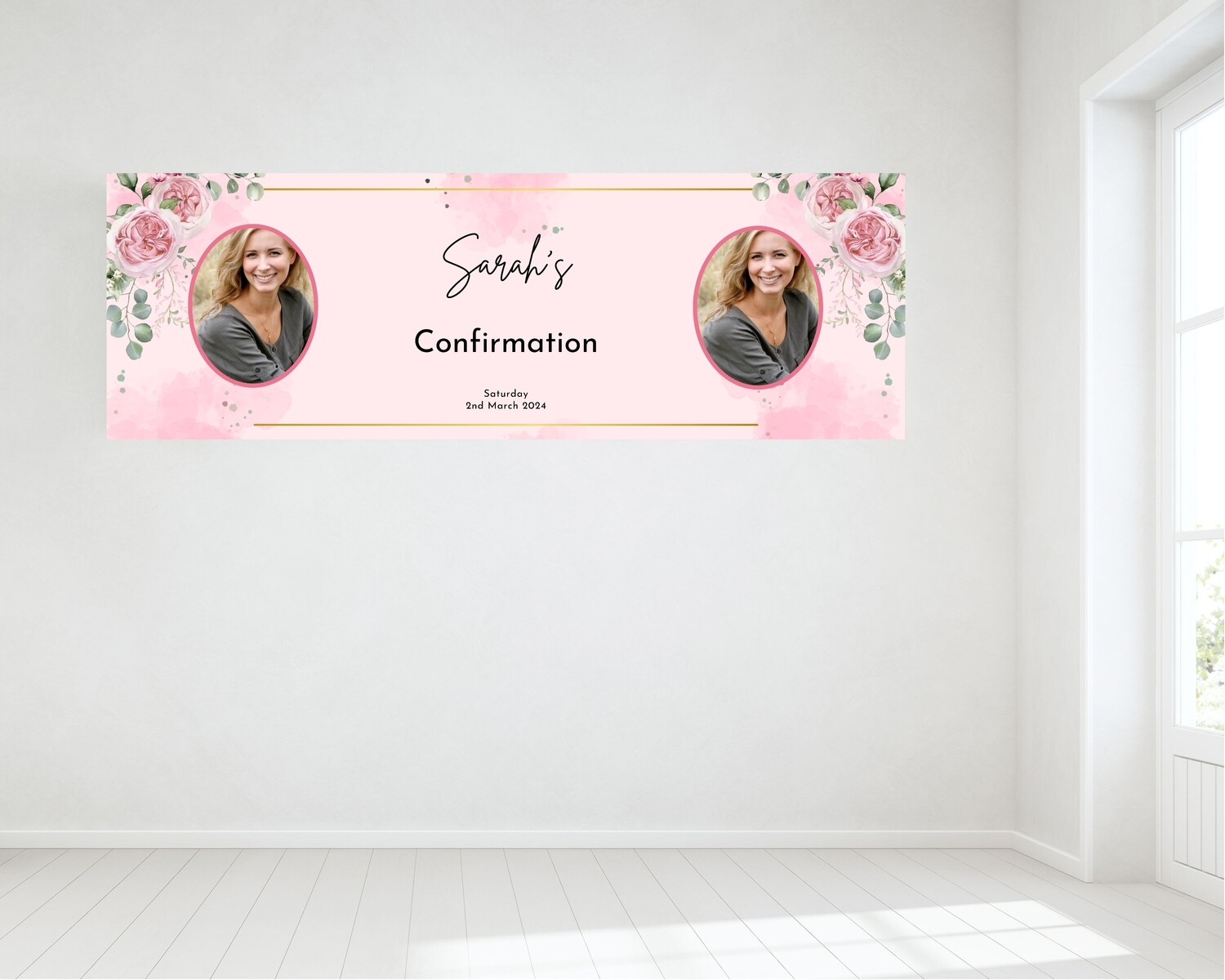 Confirmation Banner - Personalised With Two Photos - HUGE