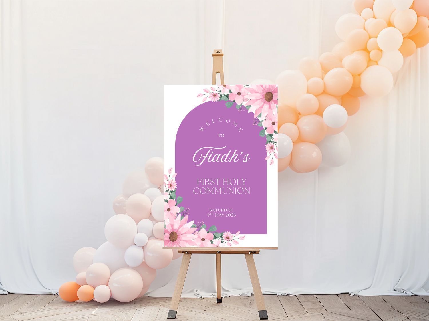 The Fiadh Style First Holy Communion Welcome Sign
