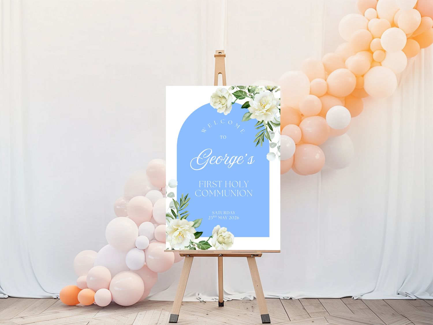 The George Style First Holy Communion Welcome Sign