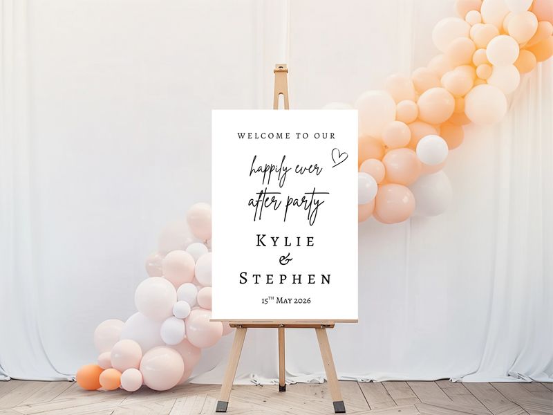 Happily Ever After Party - Welcome Sign