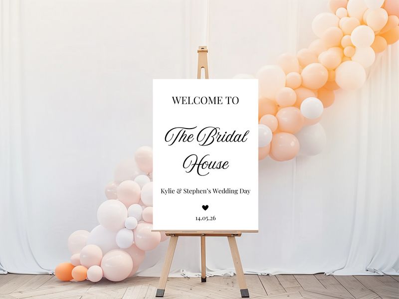 The Bridal House - Welcome Sign