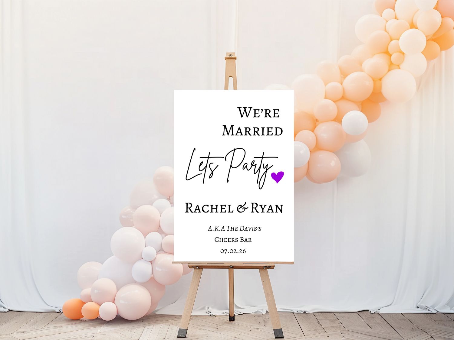 We're Married - Lets Party - Day Two -Welcome Sign