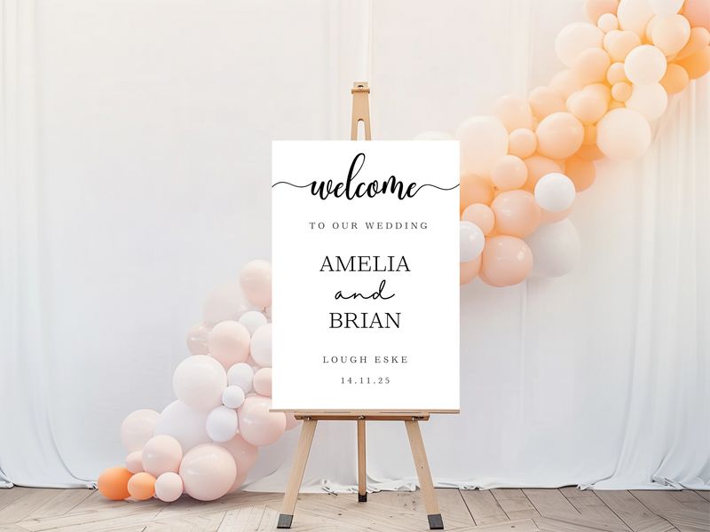 Elegant Wedding Welcome Sign