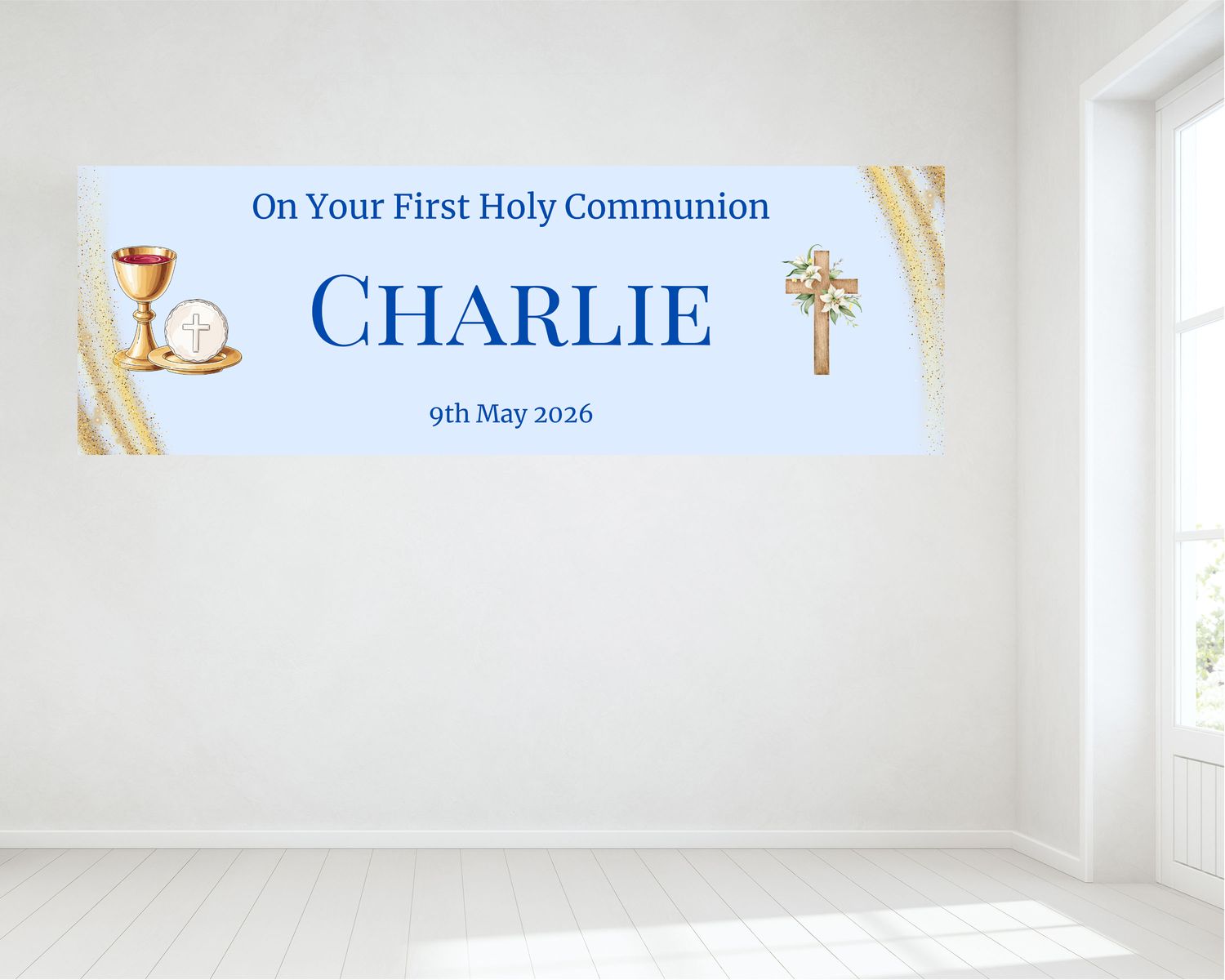 First Holy Communion Banner - Personalised HUGE