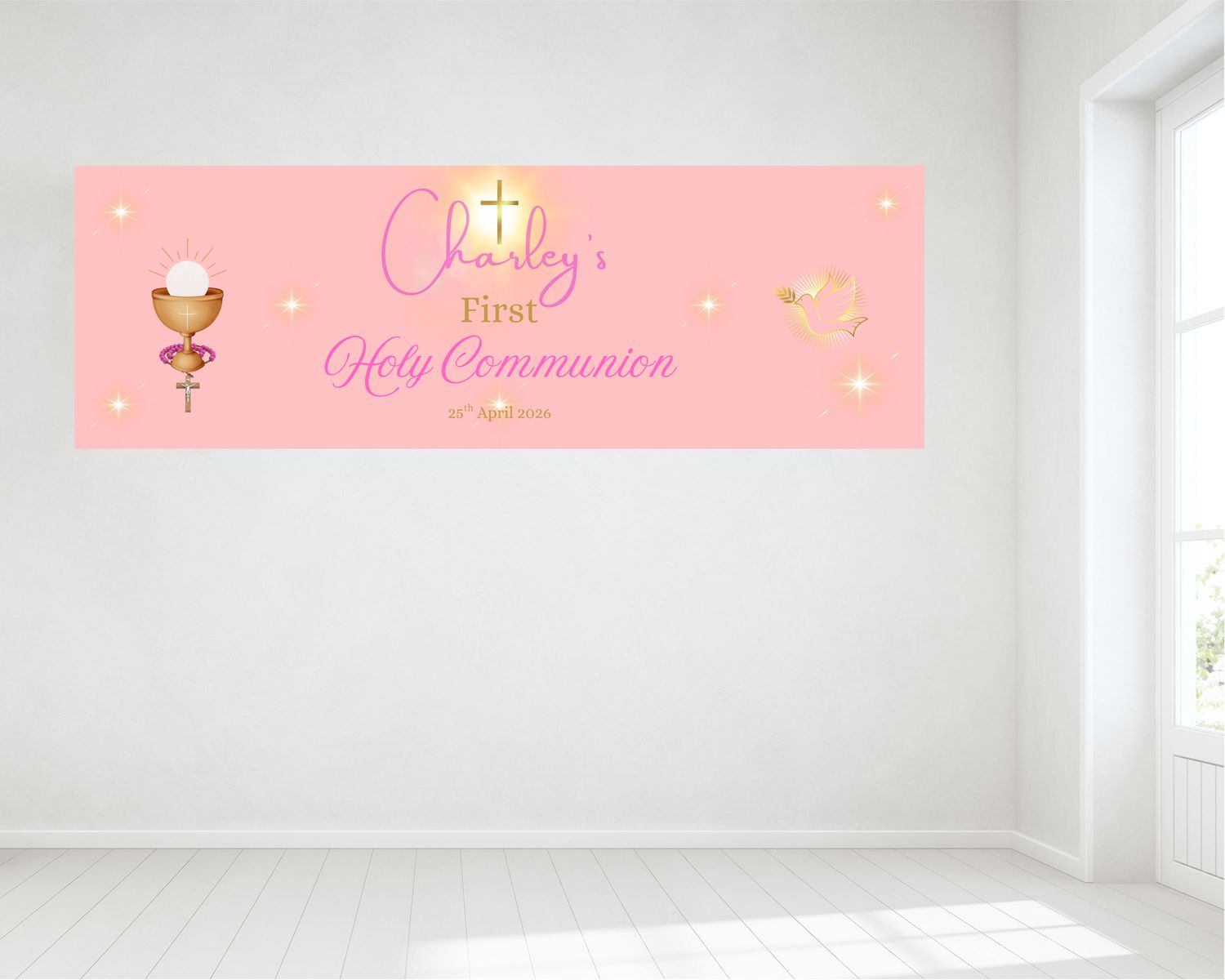 First Holy Communion Banner - Personalised HUGE