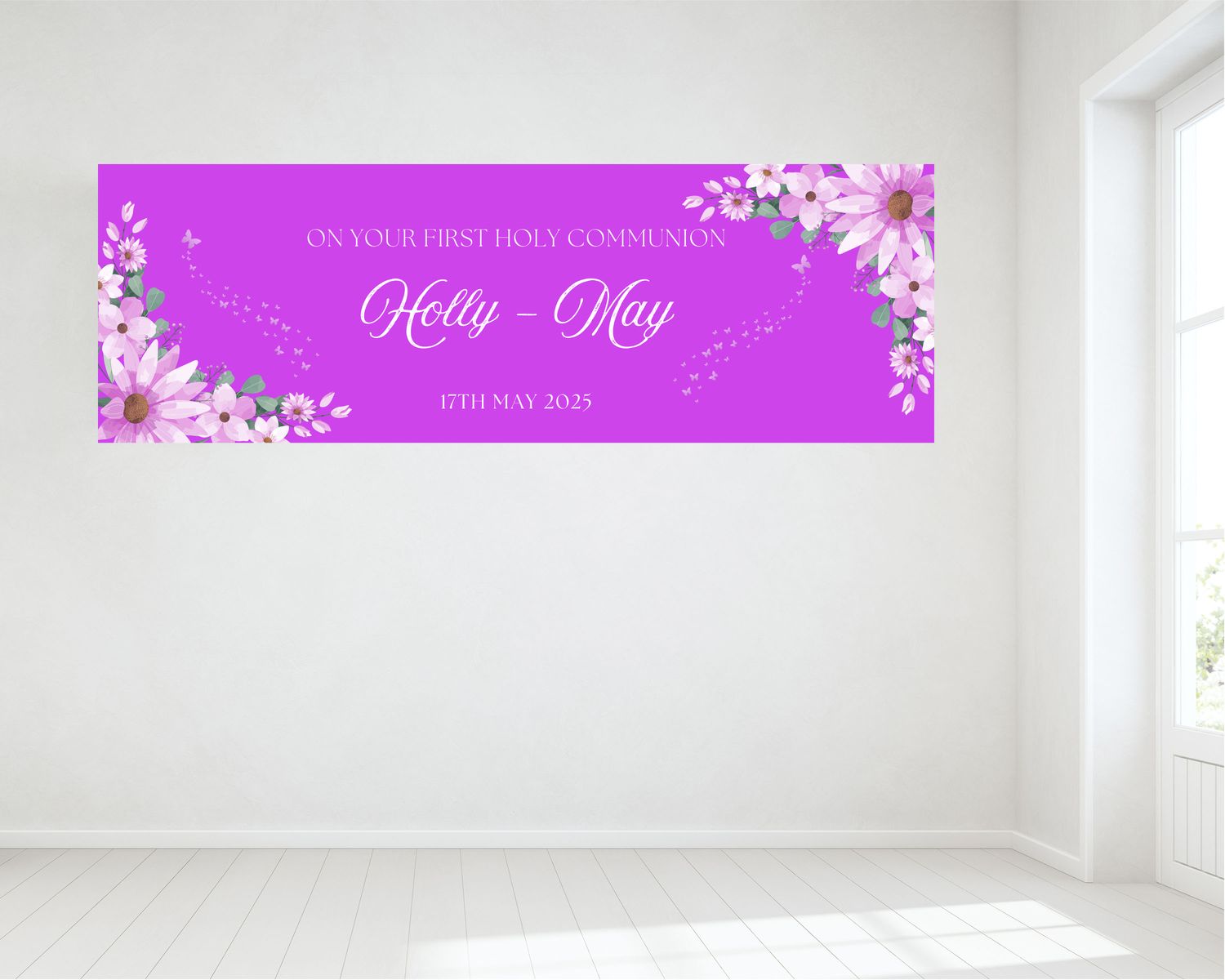 First Holy Communion Banner - Personalised HUGE