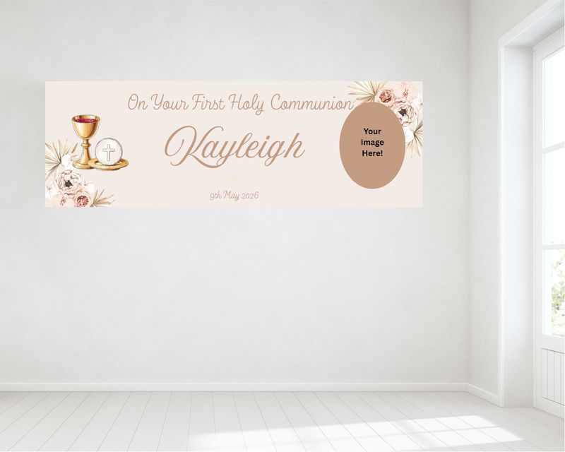 First Holy Communion Banner - Personalised HUGE