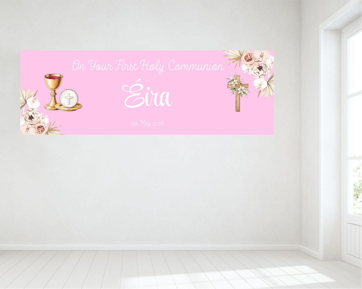 First Holy Communion Banner - Personalised HUGE