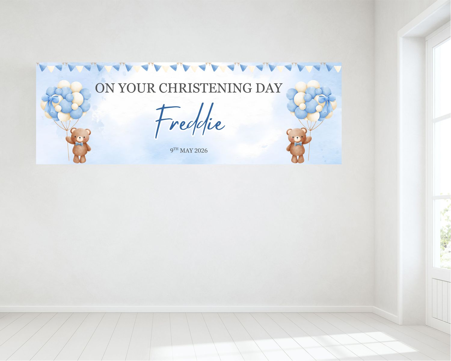Christening Banner - Personalised - HUGE