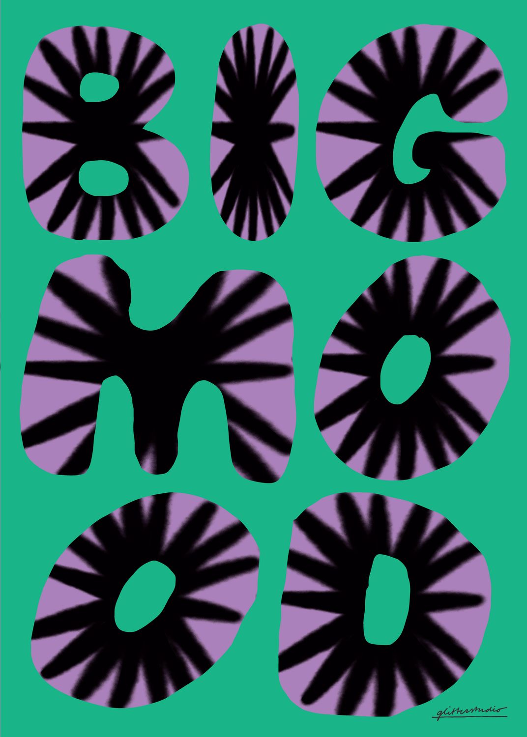 50x70 - Big Mood purple-green