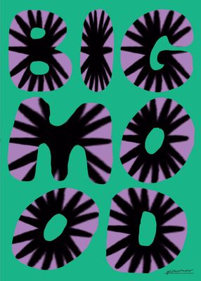 Big Mood, Purple/Green (50x70)