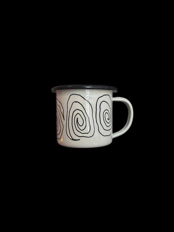 Handdrawn Enamel Espresso Cup