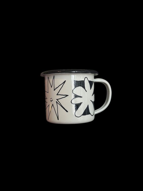 Handdrawn Enamel Espresso Cup