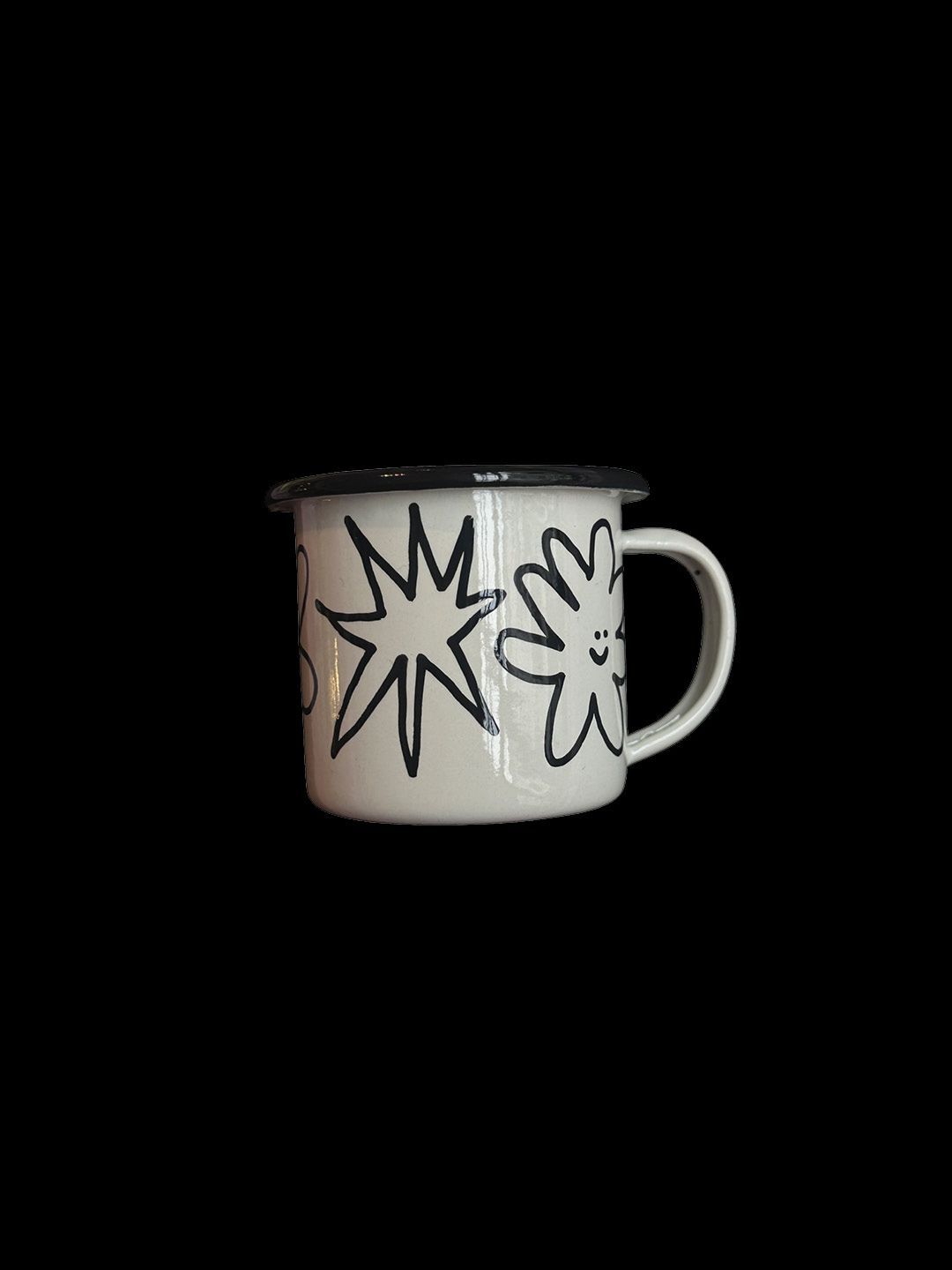 Handdrawn Enamel Espresso Cup