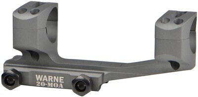 Warne 20MOA Ext. Skeleton 1&quot; Mount Tact Grey