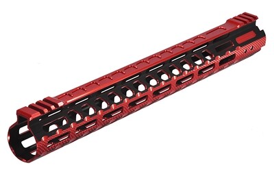 UTG PRO® M-LOK® AR15 15&quot; Ultra Slim Rail, Black &amp; Red 2-Tone
