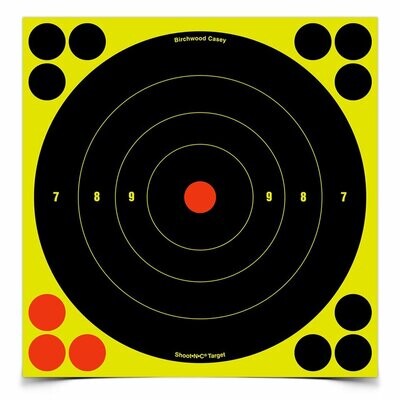 Birchwood Casey Target Shoot-N-C Rnd B/Eye 8  (1 Sheet)