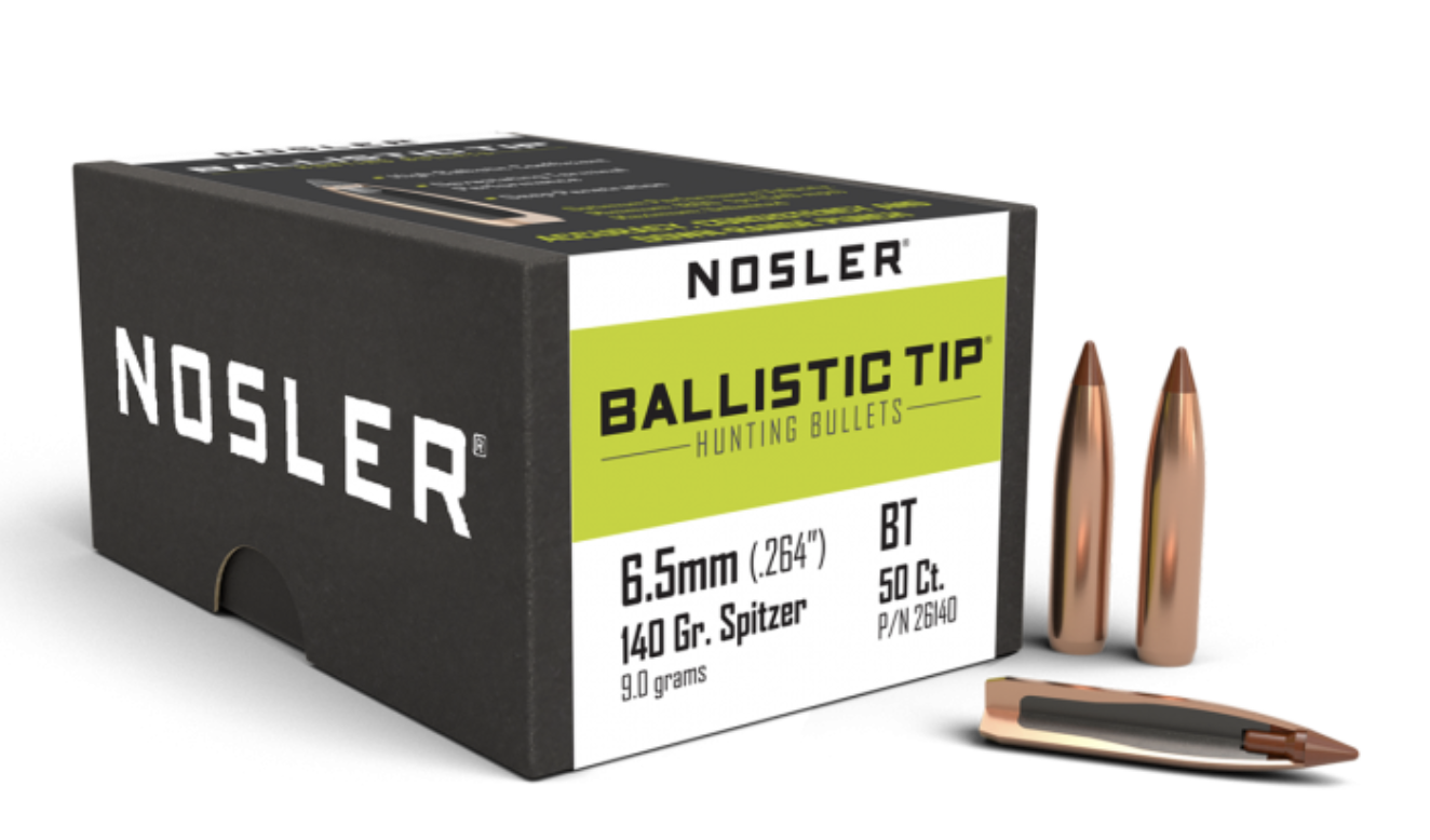Nosler Ballistic Tip 6.5mm 140Gr Spitzer (50)