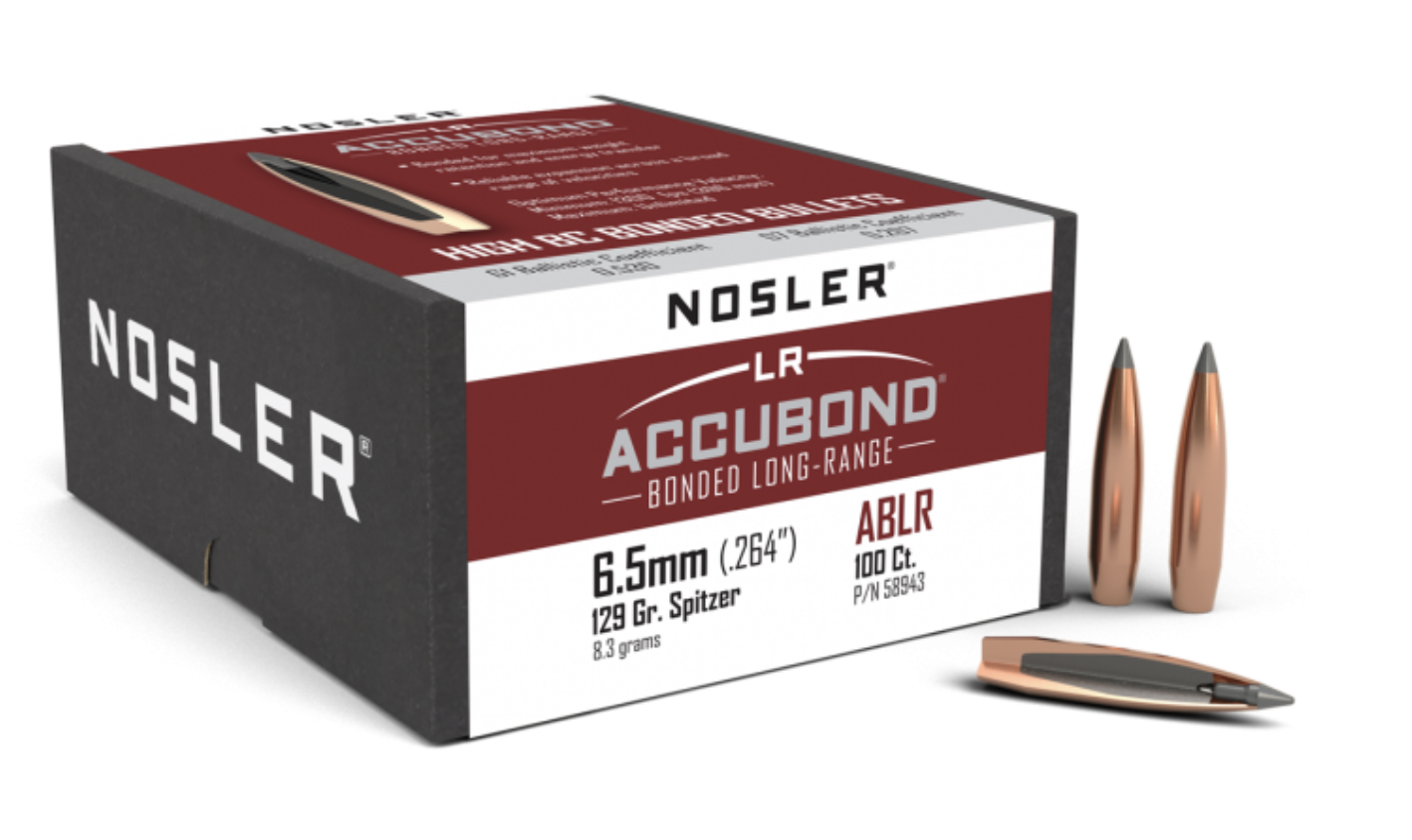 Nosler AccuBond LR 6.5mm 129Gr Spitzer (100)