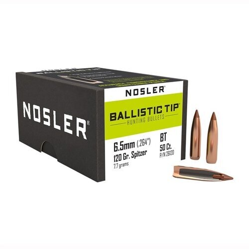 Nosler Ballistic Tip 6.5mm 120Gr Spitzer (50)