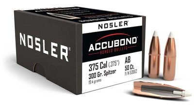 Nosler AccuBond 375Cal 300Gr Spitzer (50)