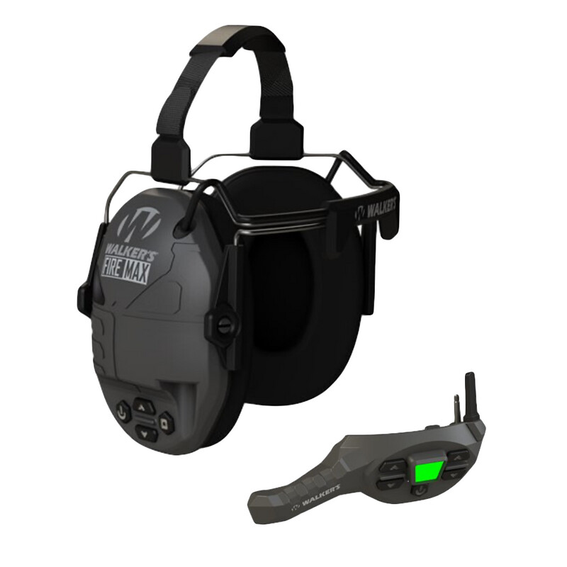 Walker&#39;s Firemax Earmuff + Walkie Talkie Combo