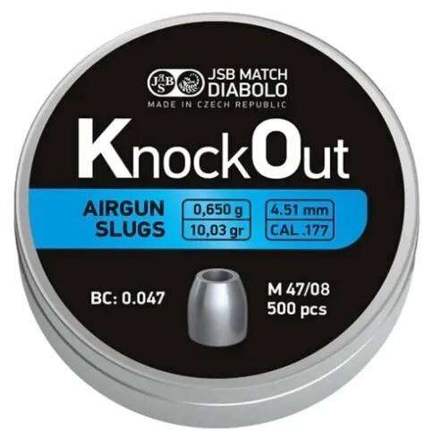 JSB KnockOut Airgun Slugs 4.5mm (10.03gr) - 500 Pellets