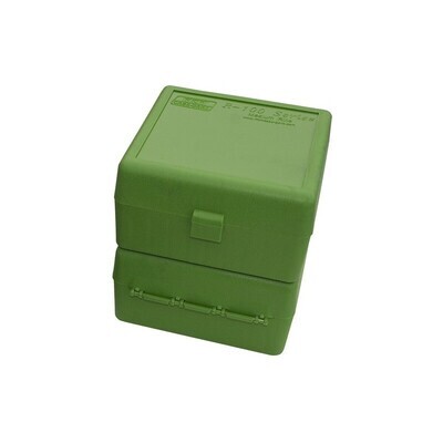 MTM Ammo Box 100 Rd Rifle Flip-Top Green