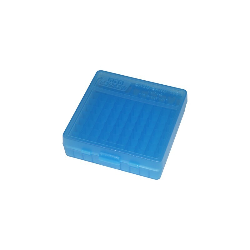 MTM Ammo Box 100 Rd 45 10mm 40 S&amp;W Blue