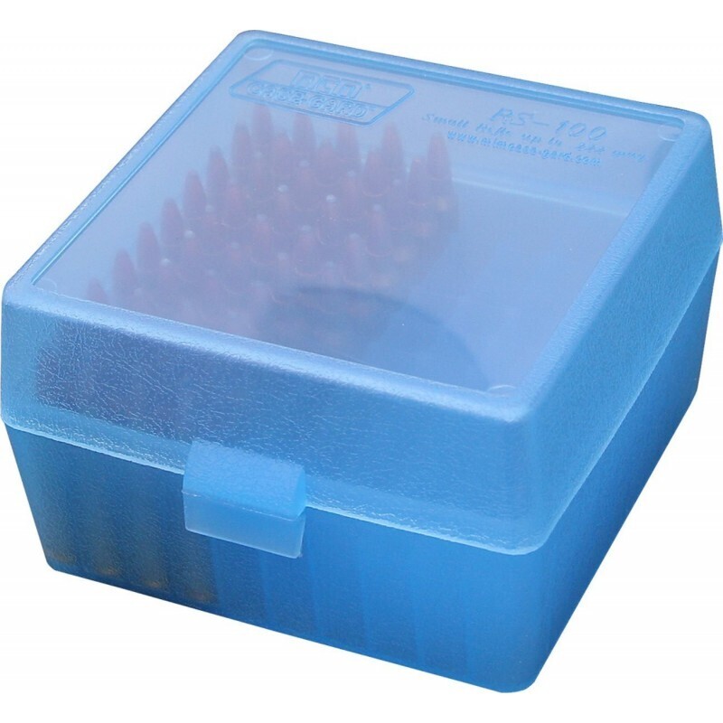 MTM Ammo Box 100 Round Flip Top Blue