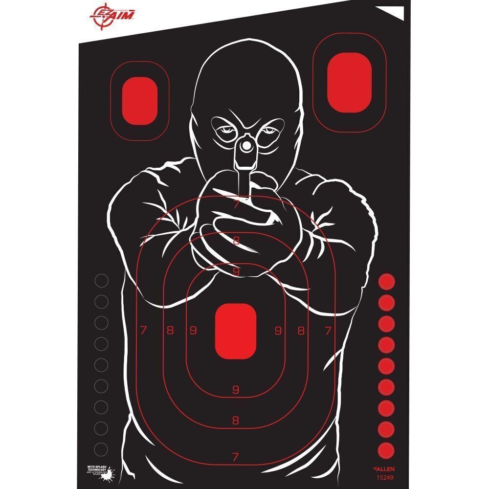 Allen EZ Aim Bad Guy Splash Target 12x18&quot; 5 Pack