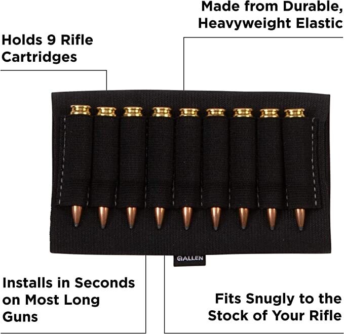 Allen Rifle Ammo Stock Sleeve Black
