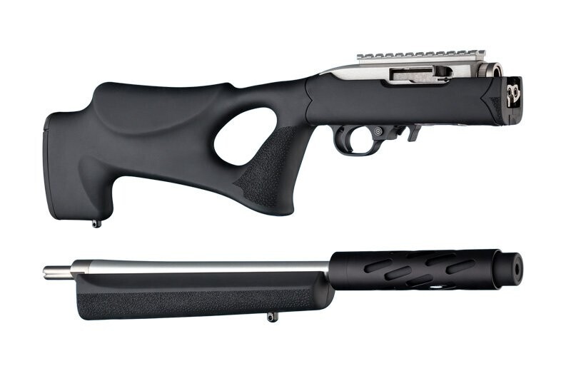 Hogue Ruger 10-22 Takedown Thumbhole Standard Barrel Black Rubber OverMolded Stock