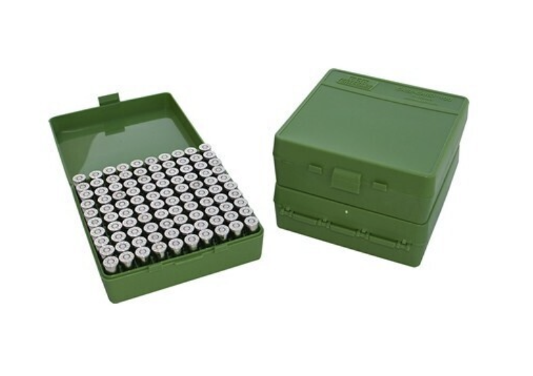 MTM Ammo Box 100 Rd 38 Spl-357 Mag Green