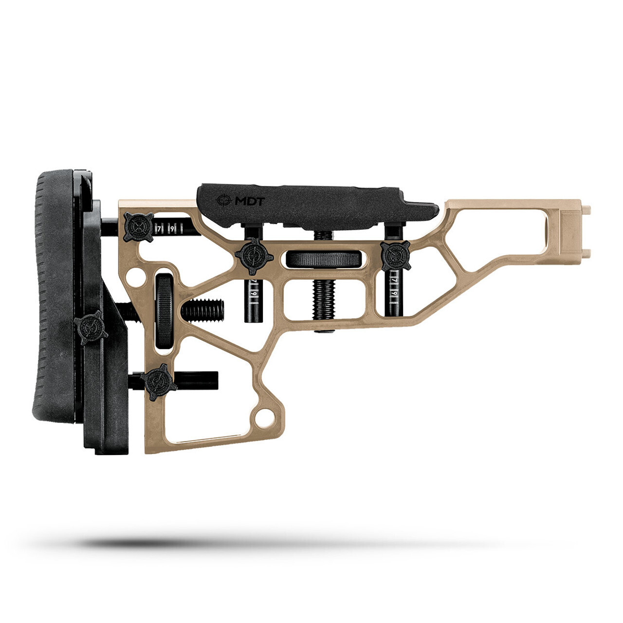 MDT SRS-X Premier Skeleton Rifle Stock - Cerakote FDE