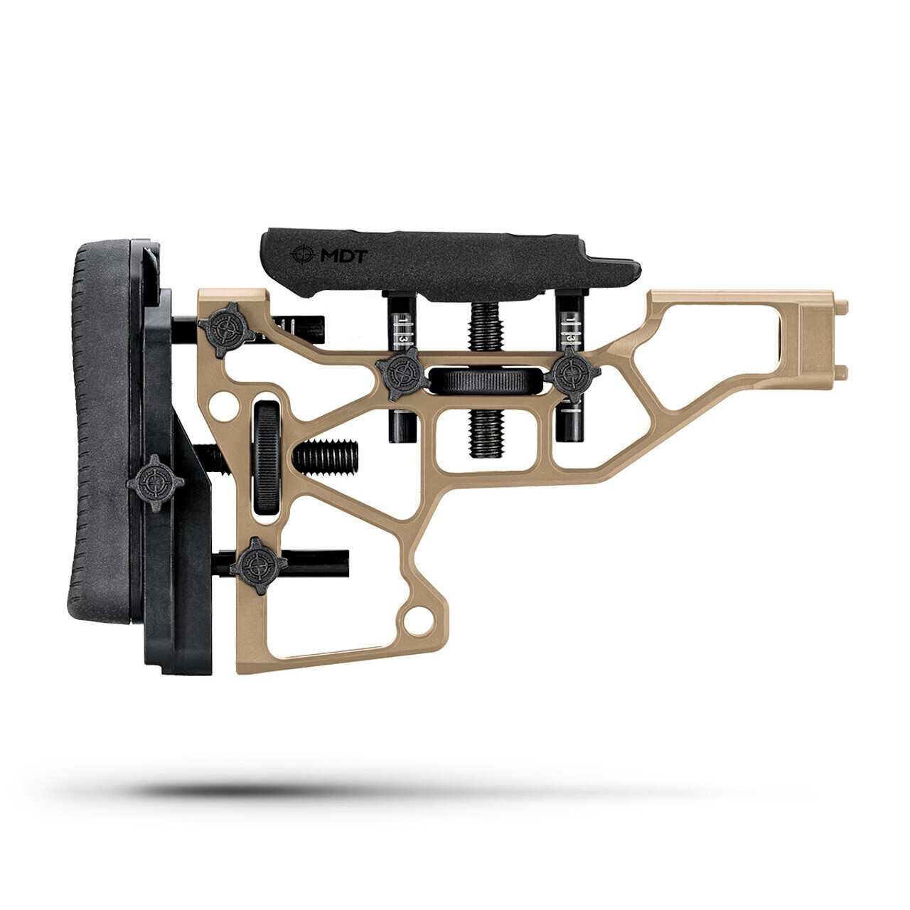 MDT SRS-X Premier Short Skeleton Rifle Stock - Cerakote FDE