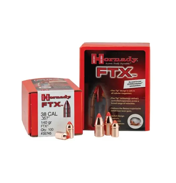 Hornady 38 Cal .357 140 gr FTX (100)