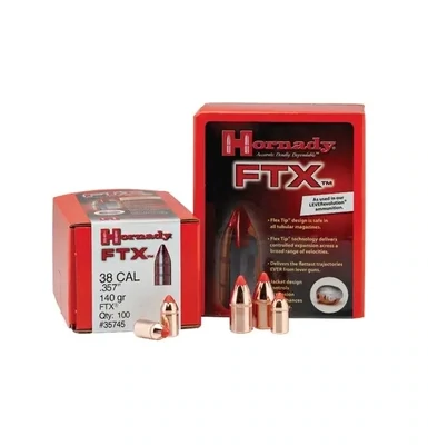 Hornady 38 Cal .357 140 gr FTX (100)