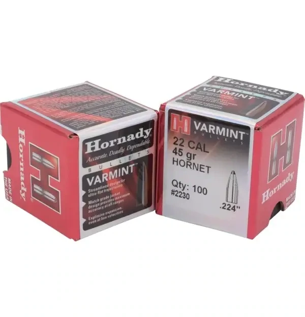 Hornady 22 Cal .224 45 gr HORNET (100)