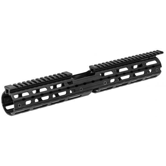 UTG Pro AR15 Super Slim 15&quot; Carbine-Length Drop-In M-LOK Handguard - Extended Top Rail and FSP Cutout