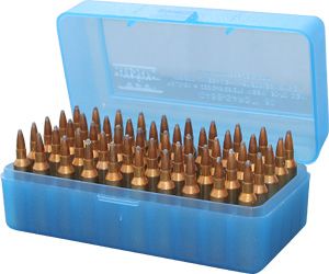 MTM Ammo Box Rifle 50 Rd Flip-Top Blue