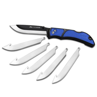 Outdoor Edge 3.5&quot; RazorEDC Lite 6-Blade Replaceable Carry Knife - Blue