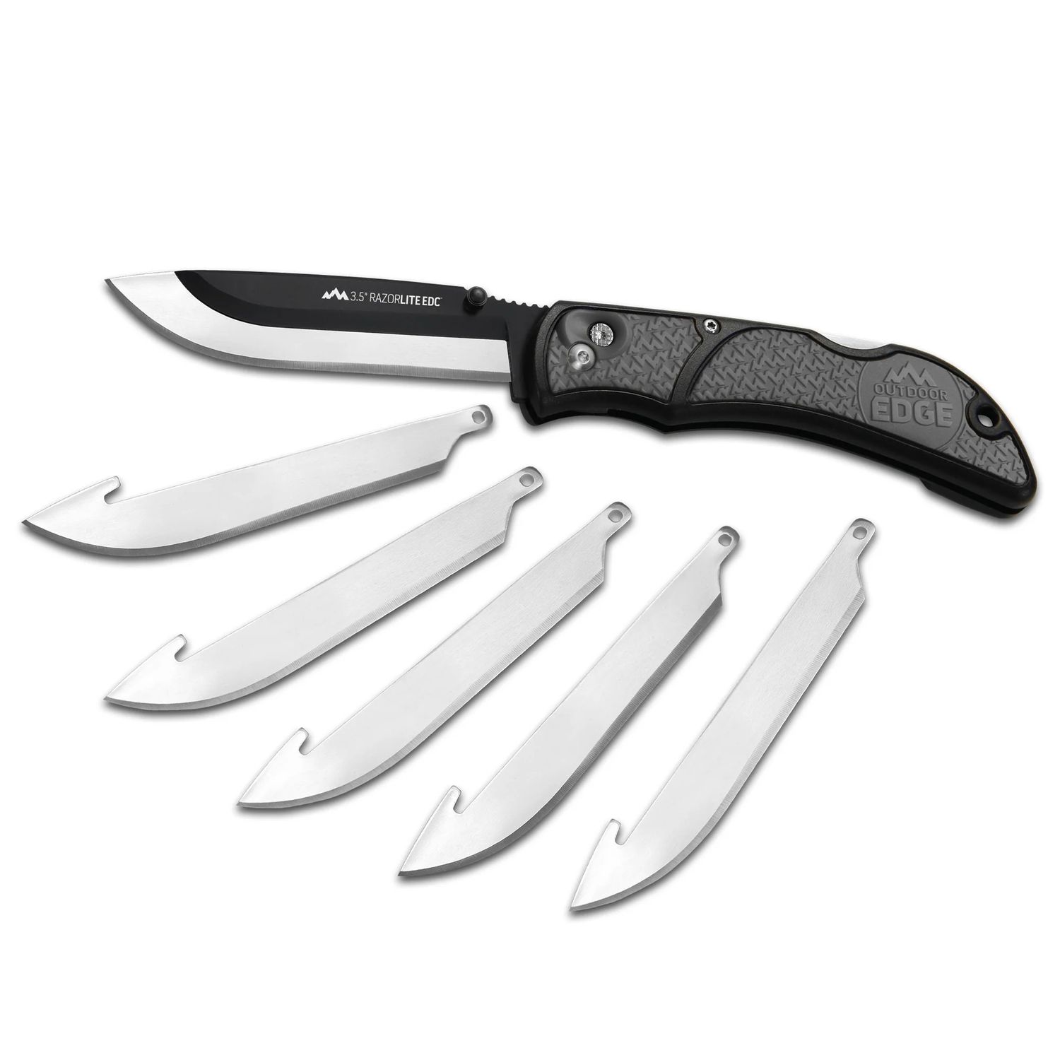 Outdoor Edge 3.5&quot; RazorEDC Lite 6-Blade Replaceable Carry Knife - Gray