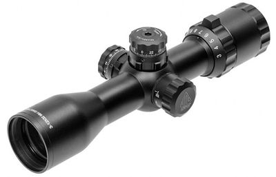 UTG 1&quot; BugBuster 3-12X32 Scope, Side AO, Mil-dot, QD Rings