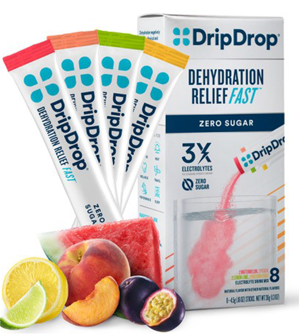 DripDrop Zero Sugar Variety Pack Oral Rehydration Sachets 8&#39;s