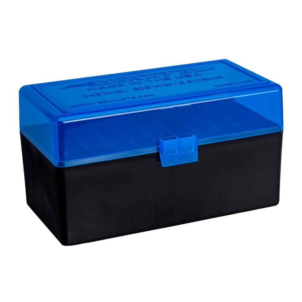 Berry&#39;s Ammo Box #409 .243 – .308 Med.Rifle 50Rd Blue