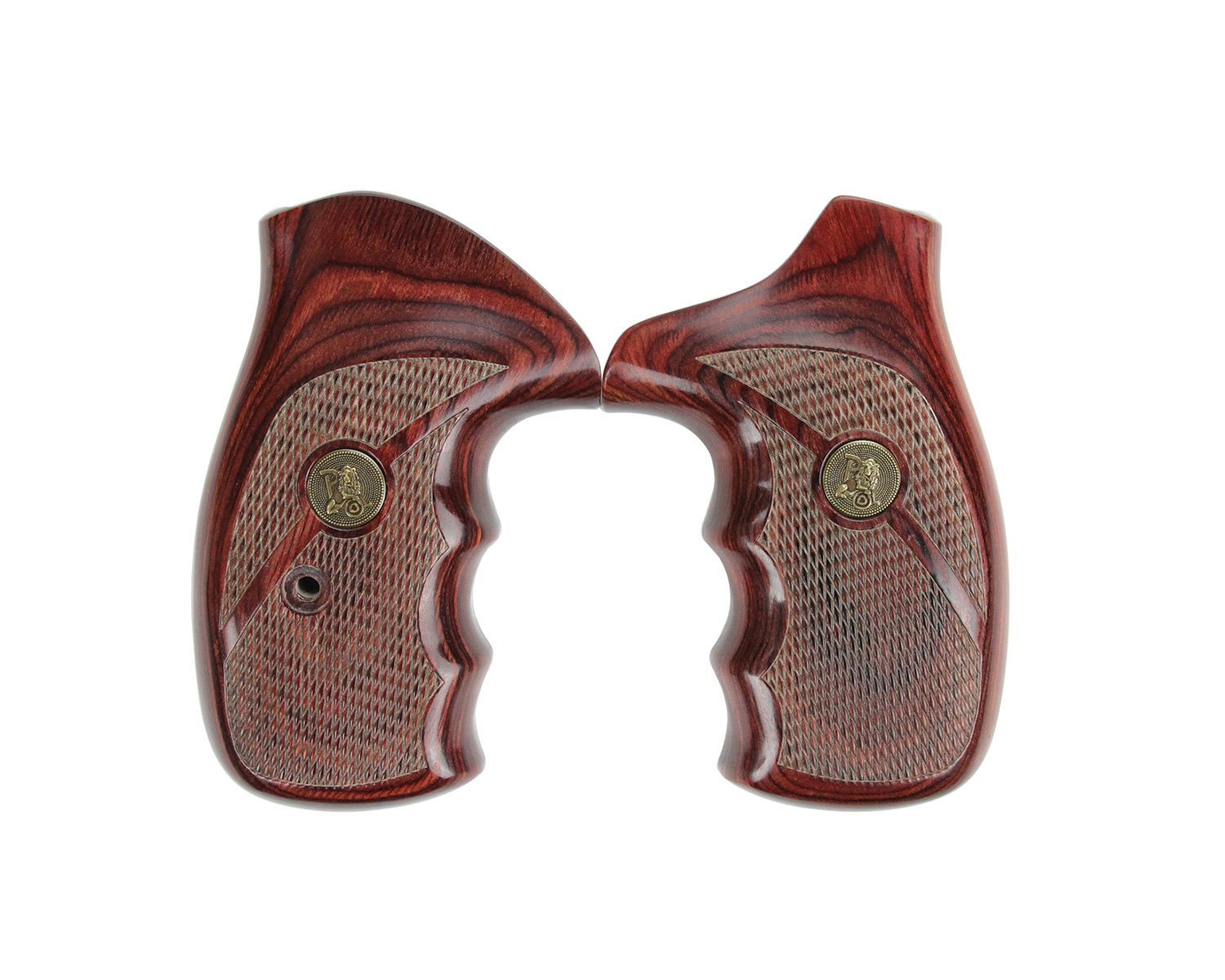 Pachmayr Renegade™ Wood Laminate Revolver Grips S&amp;W N Frame Checkered Rosewood