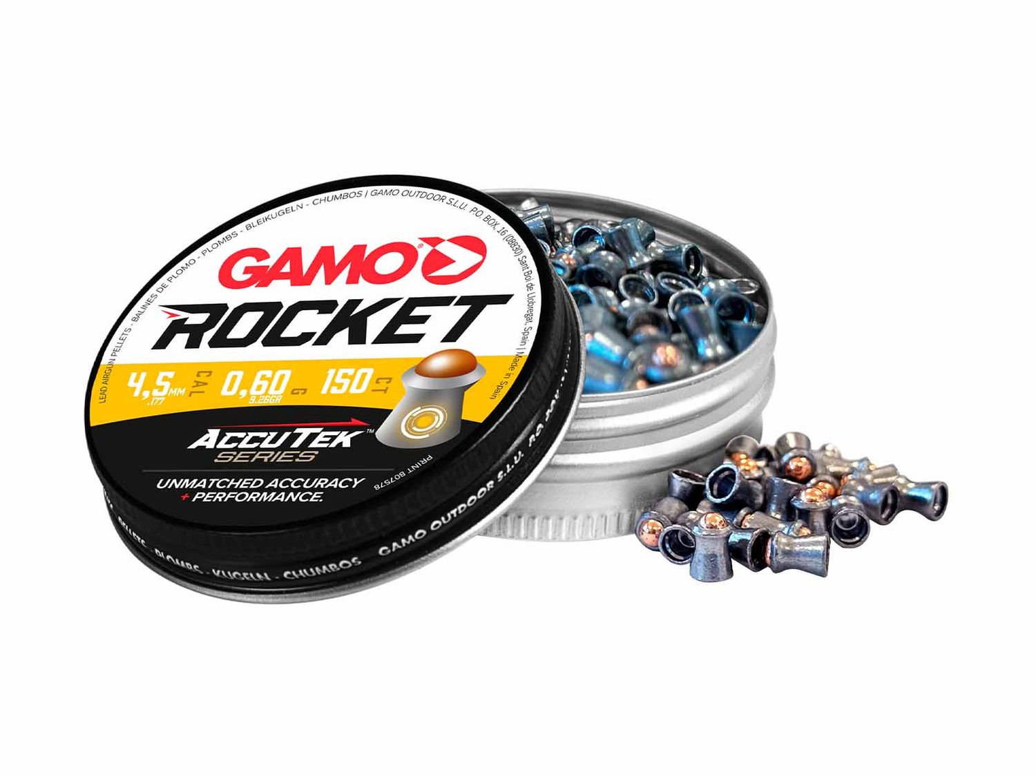 Gamo Rocket AccuTek Series Pellets Calibre 4.5 (150)