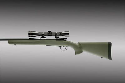 Hogue OverMolded Rifle Stock (Pillar Bed) - Olive Drab Green