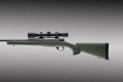 Hogue OverMolded Rifle Stock (Full Bed Block) - Olive Drab Green